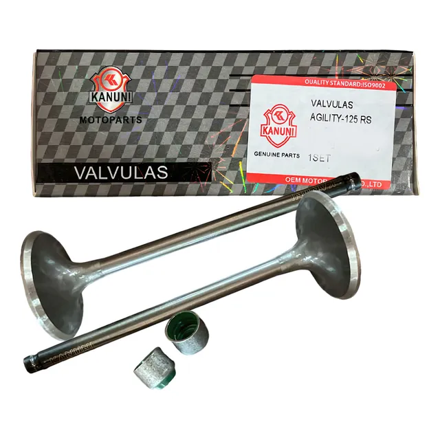 Valvulas Moto Agility 125 Admision Y Escape Incluye Sellos