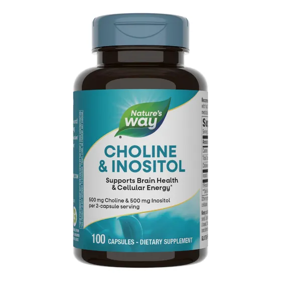 Colina E Inositol De Nature's Way, 1000 Mg, Ayudan Al Cerebr