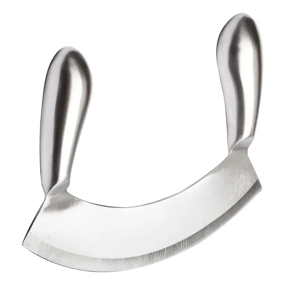 Cuchillo Mezzaluna Hoja Picar Hierbas Aliños Winco