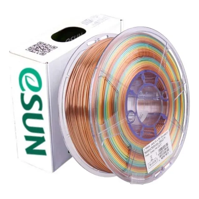 Filamento Pla Efecto Glitter Esun 1kg 1.75mm Arcoiris