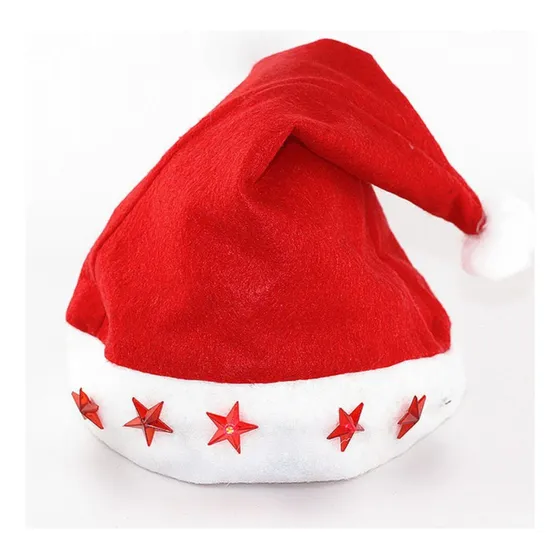 Pack X12 Gorro Gorros De Navidad Con Luces Led