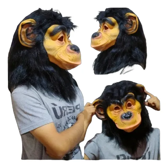 Mascara Mono Chimpance De Latex Halloween Importada
