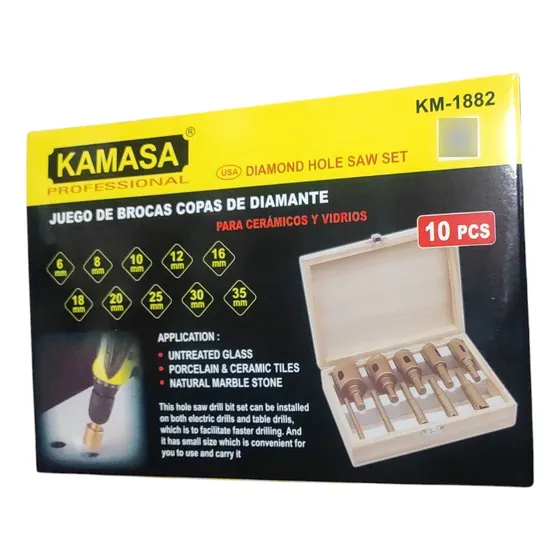 Set Brocas Copa Sierra Cerámica Mármol Vidrio Diamantadas