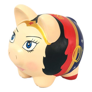 Mujer Maravilla Alcancias Cerditos De Ceramica Mujer Maravilla Alcancias Cerditos De Ceramica