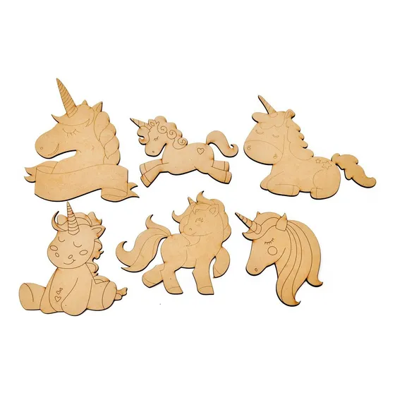 Formas Unicornios Para Pintar Fibro Fácil 30cm X5 Unidades