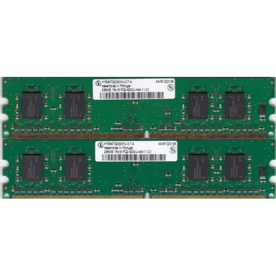Memória Infineon 2x 512mb Pc2-3200 Ddr2-400mhz Dimm