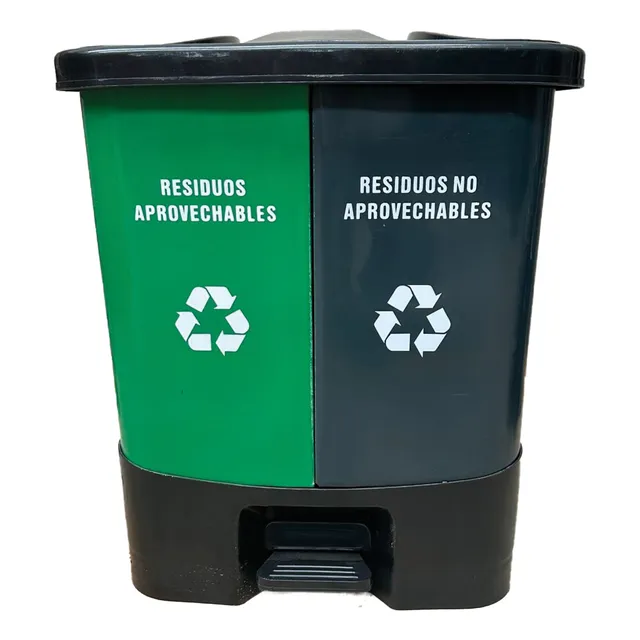 Caneca Contenedor De Basura Doble 10 + 10 Litros