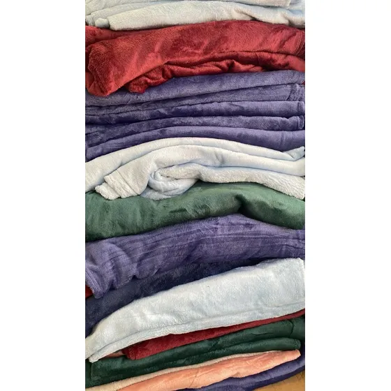 Pack X 3 Mantas Flanel 2 Plazas Y Media 180x200cm Mayorista Surtido