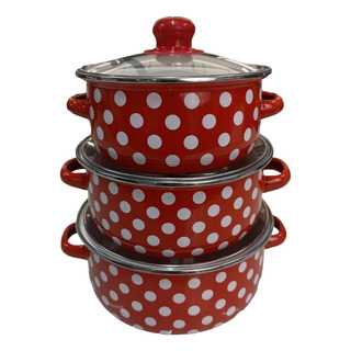 Juego De Ollas Con Tapa De Peltre 6 Pz Good Choice Roja Shor Juego De Ollas Con Tapa De Peltre 6 Pz Good Choice Roja Shor
