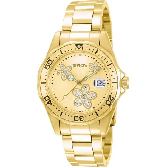 Relógio Invicta 12508 Original Banhado Ouro Cristais 