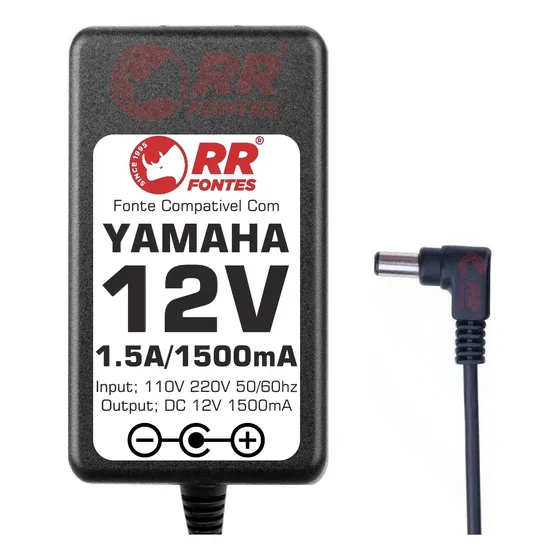 Fonte 12vdc Pra Teclado Yamahadgx-530 Psr-185 Dgx-6 Psr-185f