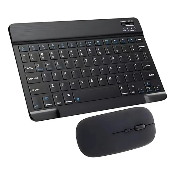 Kit Teclado E Mouse Sem Fio Bluetooth Tablet Compatível Com Android Ios E Windows Beexcellent