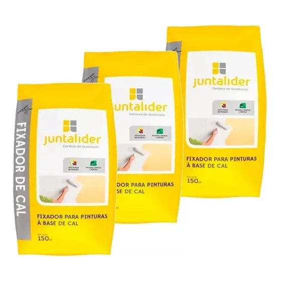 Fixador De Cal 150ml Juntalider 3 Unidades