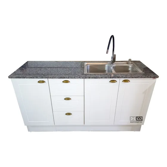Mueble Cocina  Mdf  1.60x054x85 Granito , Pileta Una Y Media