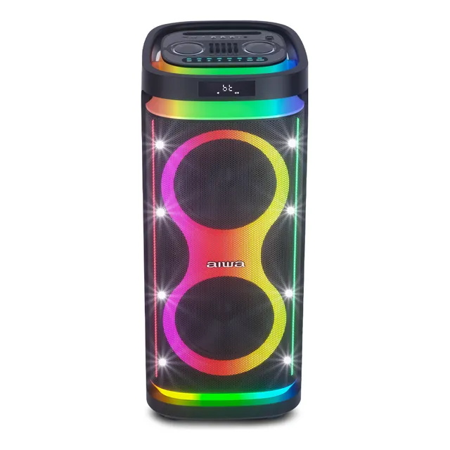 Parlante Activo Aiwa Awpoh6d Bluetooth 1000w Pmpo Karaoke Color Negro