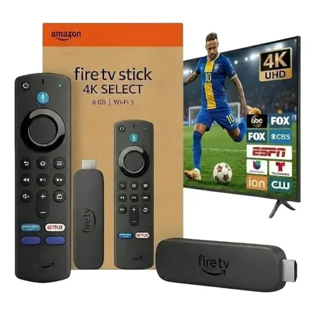 Amazon Firetv Stick 4k Stick Wi-fi-6 Com Alexa Por Voz Preto Preto De Voz