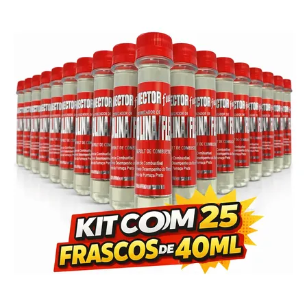 Kit 25 Unid Dx 40ml Aditivo Combustível Flex Gasolina Etanol