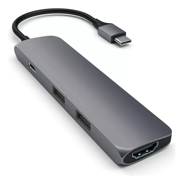 Hub Adaptador Slim Usb C A Hdmi 4k Usb-c Satechi Notebook