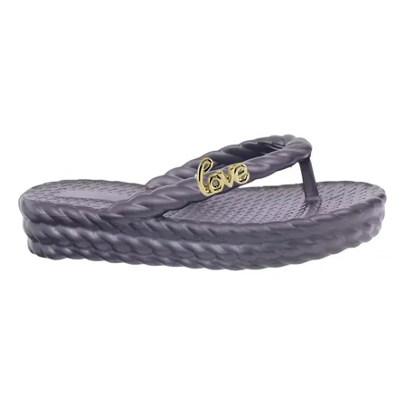Chinelo Feminino Love De Metal Slide Nuvem De E.v.a Original