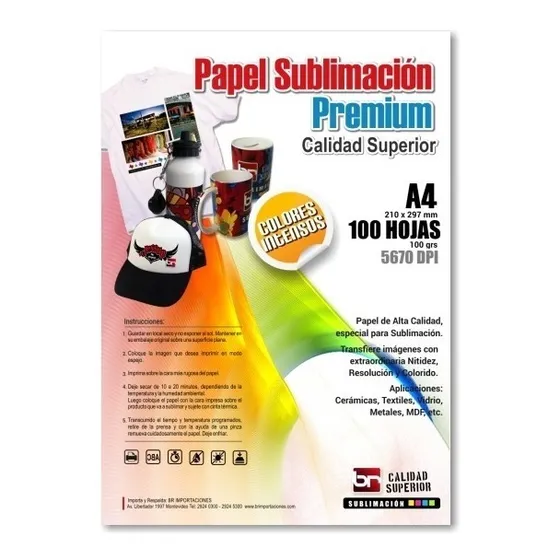 Papel Sublimacion Calidad Premium A4  .el Mejor! Calidad Br