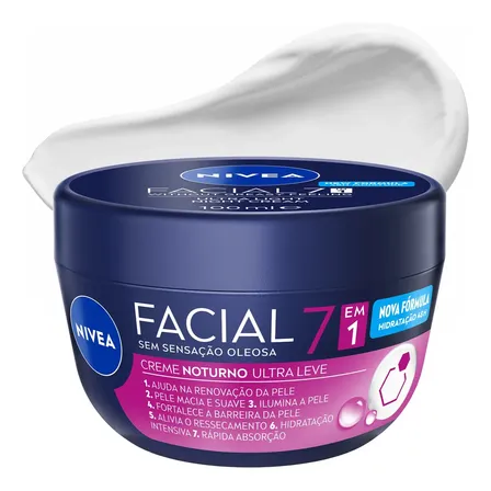 Creme Hidratante Facial Noturno 7 Em 1 100g Nivea Todo Tipo De Pele