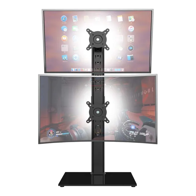 Soporte Doble Monitor Pc Vertical Base Individual 13 A 34