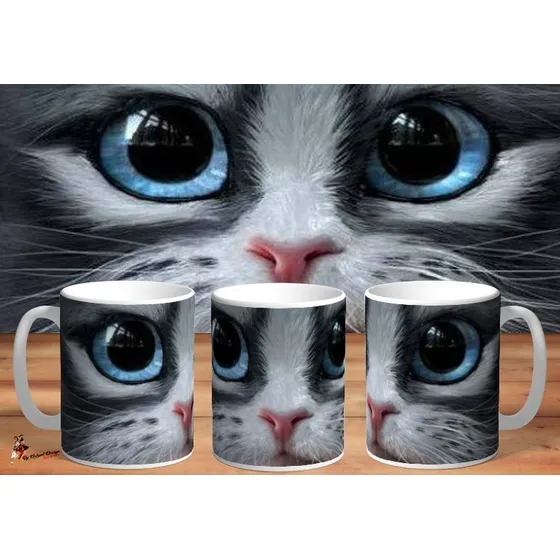 Taza De Ceramica Gato Face Hd Art