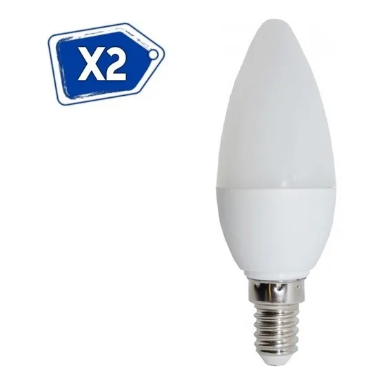 Bombillo Tipo Vela Led Hammer Electronic C37 9w E14 35k X2