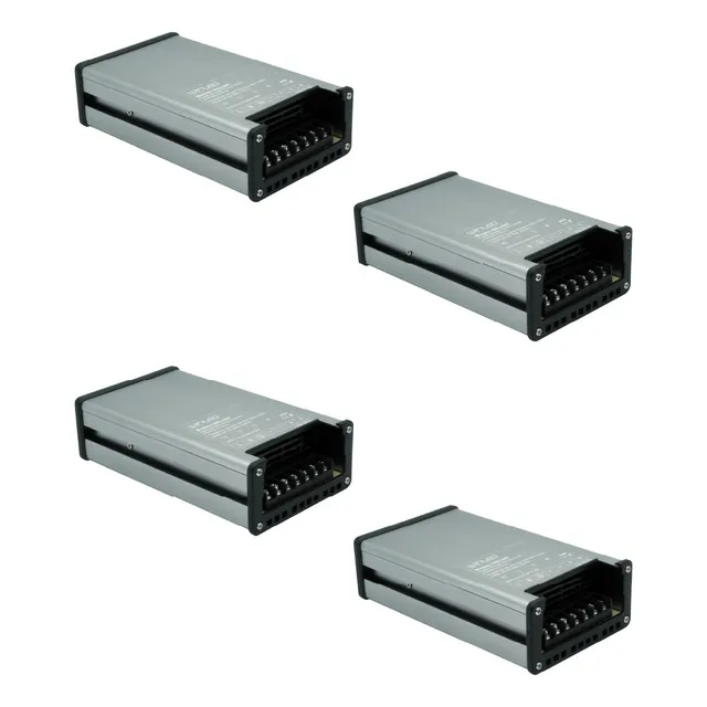 Paq 4pzs Eliminador Voltaje Cd12v 200w Impermeable Wel-007