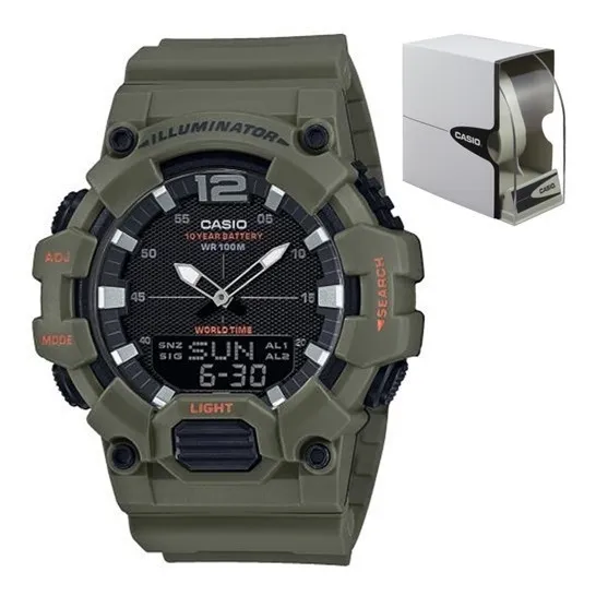 Reloj Casio Hdc 700 Verde 30 Memorias Alarma Sumergible 100m