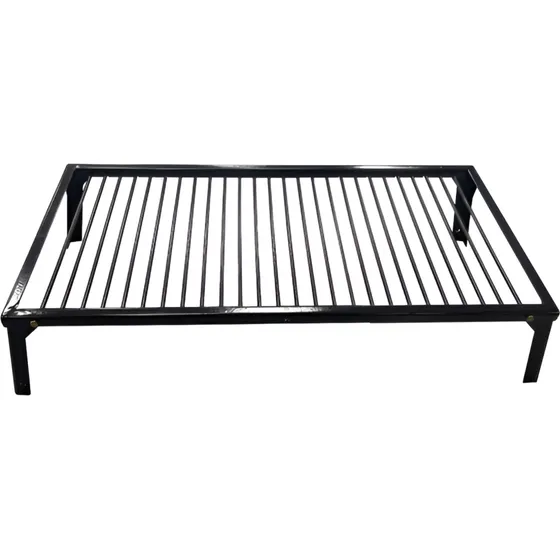 Parrilla Portatil Tromen Pp 60 Enlozado Patas Plegables Color Negro