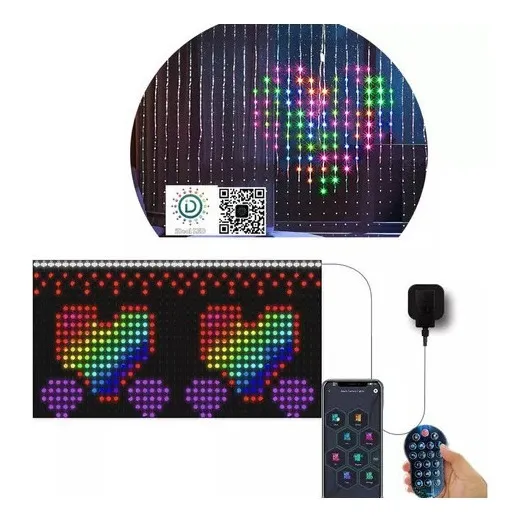 Cortina De Luces Led Programable Para Navidad [u]