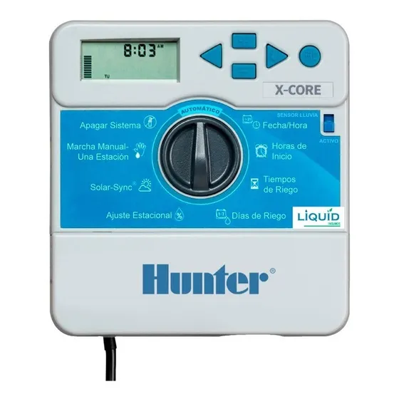 Programador Controlador Riego Hunter Xcore 6 Estaciones Zona