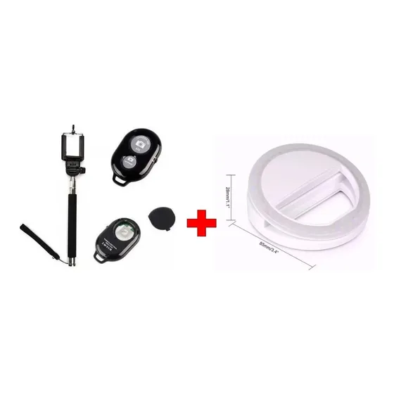 Luz Para Gravar Videos/tirar Selfie+ Pau De Selfie Universal