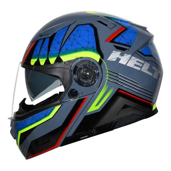 Capacete Helt Hunter Articulado Escamoteável Óculos Hippo G