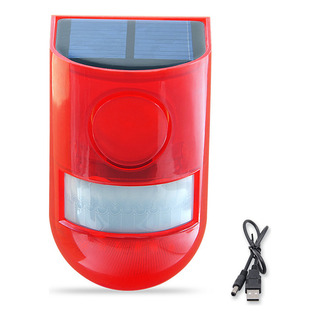 D Luz De Alarma Solar Con Sensor De Movimiento Pir Y Sirena D Luz De Alarma Solar Con Sensor De Movimiento Pir Y Sirena