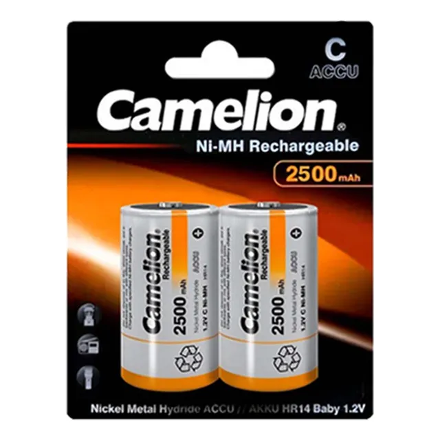 Pila C Recargable Camelion De 2500mah X 2 Unid.