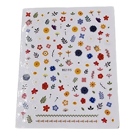 X1 Nail Art Stickers Autoadhesivos Para Uñas Plancha