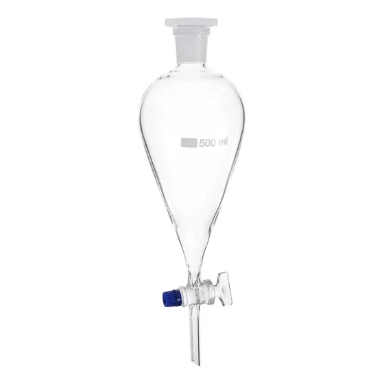 Embudo Separador Líquido En Forma De Pera De 500 Ml