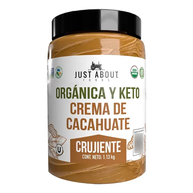 Just About Foods Crema Cacahuate Crujiente Orgánica 1.13kg