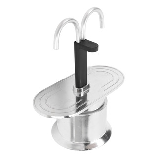 Cafetera De Doble Cabezal, 100 Ml, Aleación De Aluminio, Tam Cafetera De Doble Cabezal, 100 Ml, Aleación De Aluminio, Tam