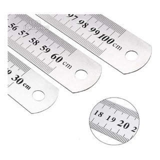 Kit De Réguas Aço Inox 30 Cm 60 Cm E 1 Metro Kit De Réguas Aço Inox 30 Cm 60 Cm E 1 Metro