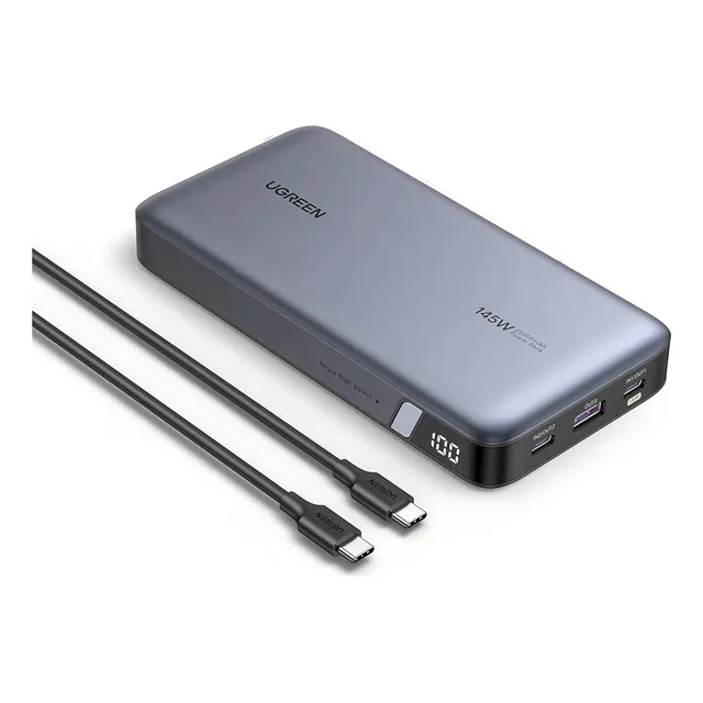 Ugreen 145w Power Bank 25000mah Cargador Portátil Usb C 3-po Color Space grey