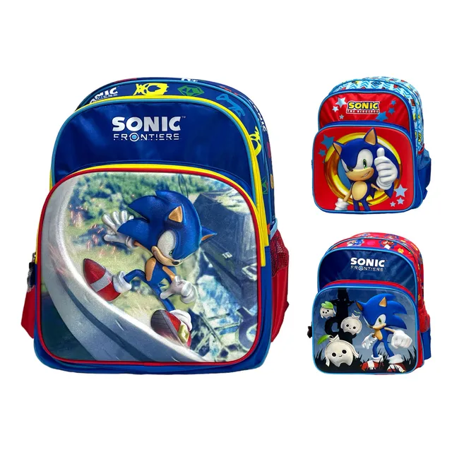 Mochila, Lonchera Cartuchera Sonic Oficio, Nuevo 