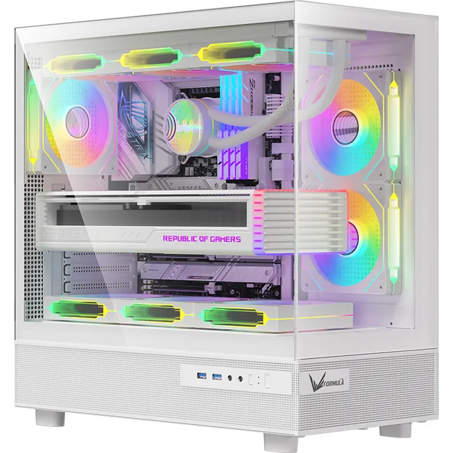 GABINETE GAMER FORMULA V CRYSTAL Z8 FLOE C/ 6 FANS FRGB ATX