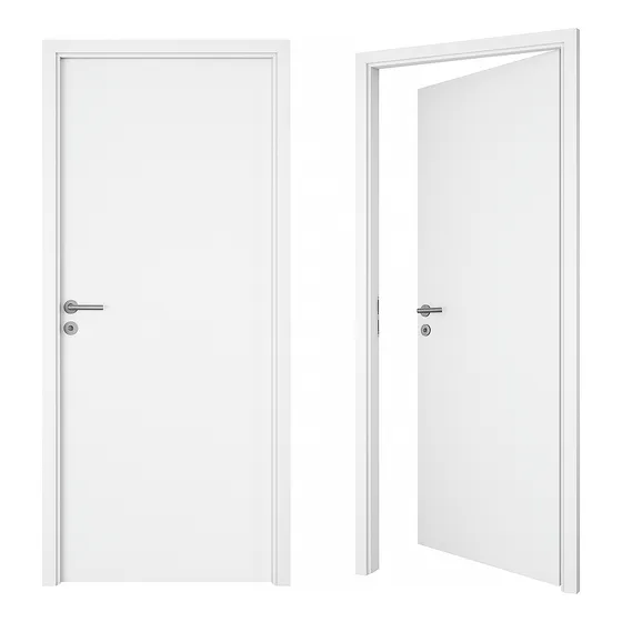 Puerta Placa Practika Lisa Blanca Marco Madera 80-10 Oblak