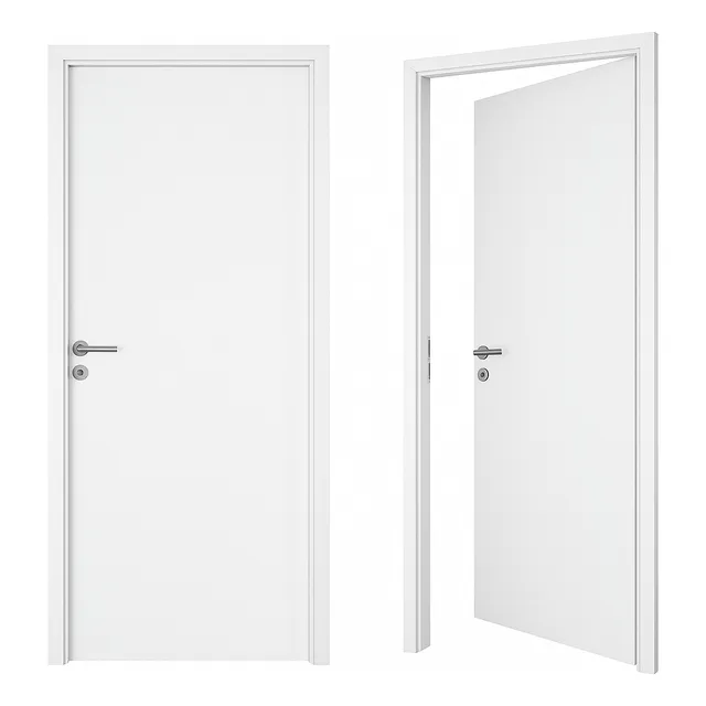 Puerta Placa Practika Lisa Blanca Marco Madera 80-10 Oblak
