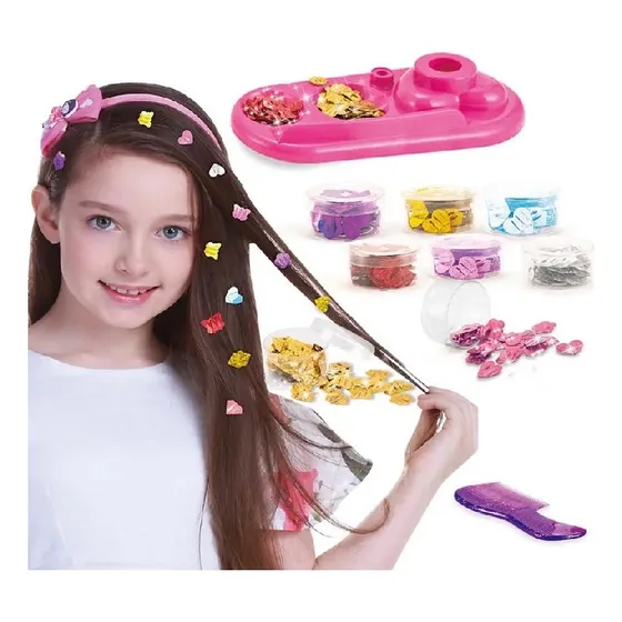 Juego De Peluqueria Con Brillantina Para Niñas
