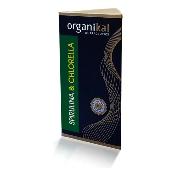 Spirulina+ Chlorella 500mg Organikal Hgl Superalimento 60cap