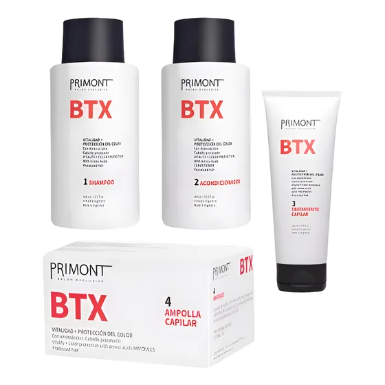 Kit Botox Primont: Shampoo Balsam Tratamiento Ampollas Btx